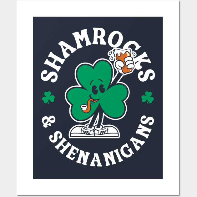 Shamrocks & Shenanigans - St Patty's Day Cartoon Irish Pride Wall Art by Nemons